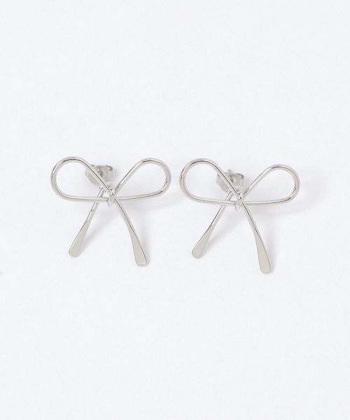 FOREVER 21 リボンピアス ライトグレー FREE ウィメンズグッズ フォーエバー21 142862 and ST アンドエスティ(旧ドットエスティ) FOREVER 21 リボンピアス ライトグレー FREE ウィメンズグッズ フォーエバー21 142862 and ST アンドエスティ(旧ドットエスティ)