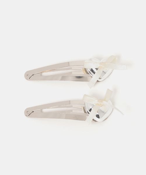 FOREVER 21 リボン付きハートモチーフヘアピンセット オフホワイト FREE ウィメンズグッズ フォーエバー21 143710 and ST アンドエスティ(旧ドットエスティ) FOREVER 21 リボン付きハートモチーフヘアピンセット オフホワイト FREE ウィメンズグッズ フォーエバー21 143710 and ST アンドエスティ(旧ドットエスティ)