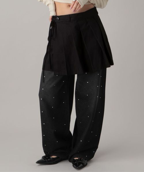 FOREVER 21 プリーツレイヤードミニスカート ブラック S ウィメンズボトムス フォーエバー21 144250 and ST アンドエスティ(旧ドットエスティ) FOREVER 21 プリーツレイヤードミニスカート ブラック S ウィメンズボトムス フォーエバー21 144250 and ST アンドエスティ(旧ドットエスティ)
