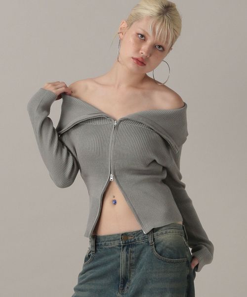 FOREVER 21 バイカラーダブルジップニットカーディガン ナチュラル FREE ウィメンズインナー フォーエバー21 147687 and ST アンドエスティ(旧ドットエスティ) FOREVER 21 バイカラーダブルジップニットカーディガン ナチュラル FREE ウィメンズインナー フォーエバー21 147687 and ST アンドエスティ(旧ドットエスティ)