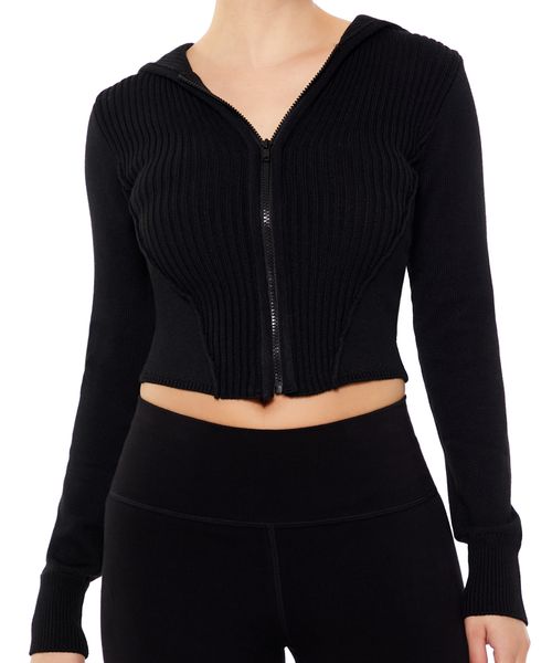 FOREVER 21 フルジップニットカーディガン ブラック M ウィメンズインナー_IMP フォーエバー21 149406 and ST アンドエスティ(旧ドットエスティ) FOREVER 21 フルジップニットカーディガン ブラック M ウィメンズインナー_IMP フォーエバー21 149406 and ST アンドエスティ(旧ドットエスティ)