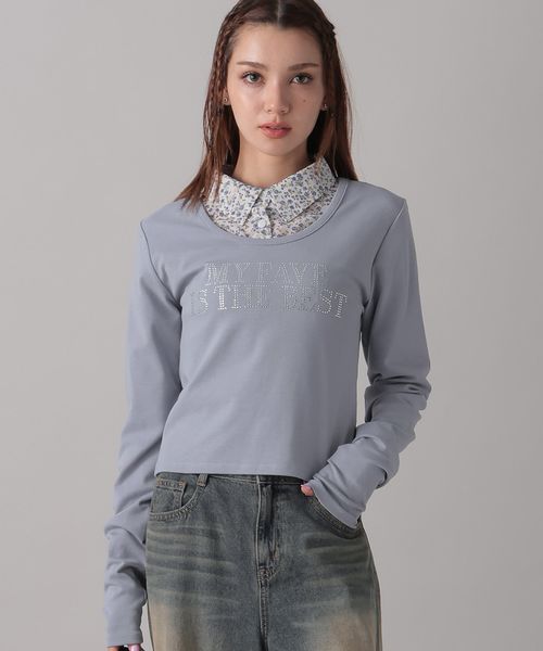FOREVER 21 コンパクトロゴTシャツ ライトブルー FREE ウィメンズインナー フォーエバー21 150119 and ST アンドエスティ(旧ドットエスティ) FOREVER 21 コンパクトロゴTシャツ ライトブルー FREE ウィメンズインナー フォーエバー21 150119 and ST アンドエスティ(旧ドットエスティ)