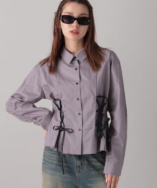 FOREVER 21 レースアップデザインシャツ ライトグレー FREE ウィメンズインナー フォーエバー21 150129 and ST アンドエスティ(旧ドットエスティ) FOREVER 21 レースアップデザインシャツ ライトグレー FREE ウィメンズインナー フォーエバー21 150129 and ST アンドエスティ(旧ドットエスティ)