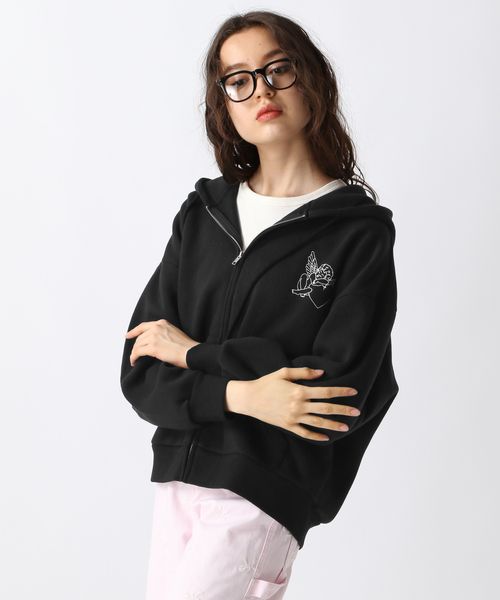FOREVER 21 刺繍デザインジップパーカー ライトグレー S ウィメンズインナー_IMP フォーエバー21 152389 and ST アンドエスティ(旧ドットエスティ) FOREVER 21 刺繍デザインジップパーカー ライトグレー S ウィメンズインナー_IMP フォーエバー21 152389 and ST アンドエスティ(旧ドットエスティ)