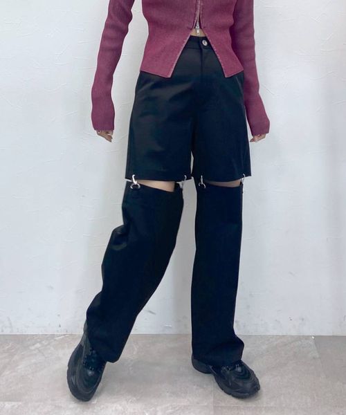 FOREVER 21 2WAYワイドパンツ ブラック S ウィメンズボトムス フォーエバー21 152678 and ST アンドエスティ(旧ドットエスティ) FOREVER 21 2WAYワイドパンツ ブラック S ウィメンズボトムス フォーエバー21 152678 and ST アンドエスティ(旧ドットエスティ)