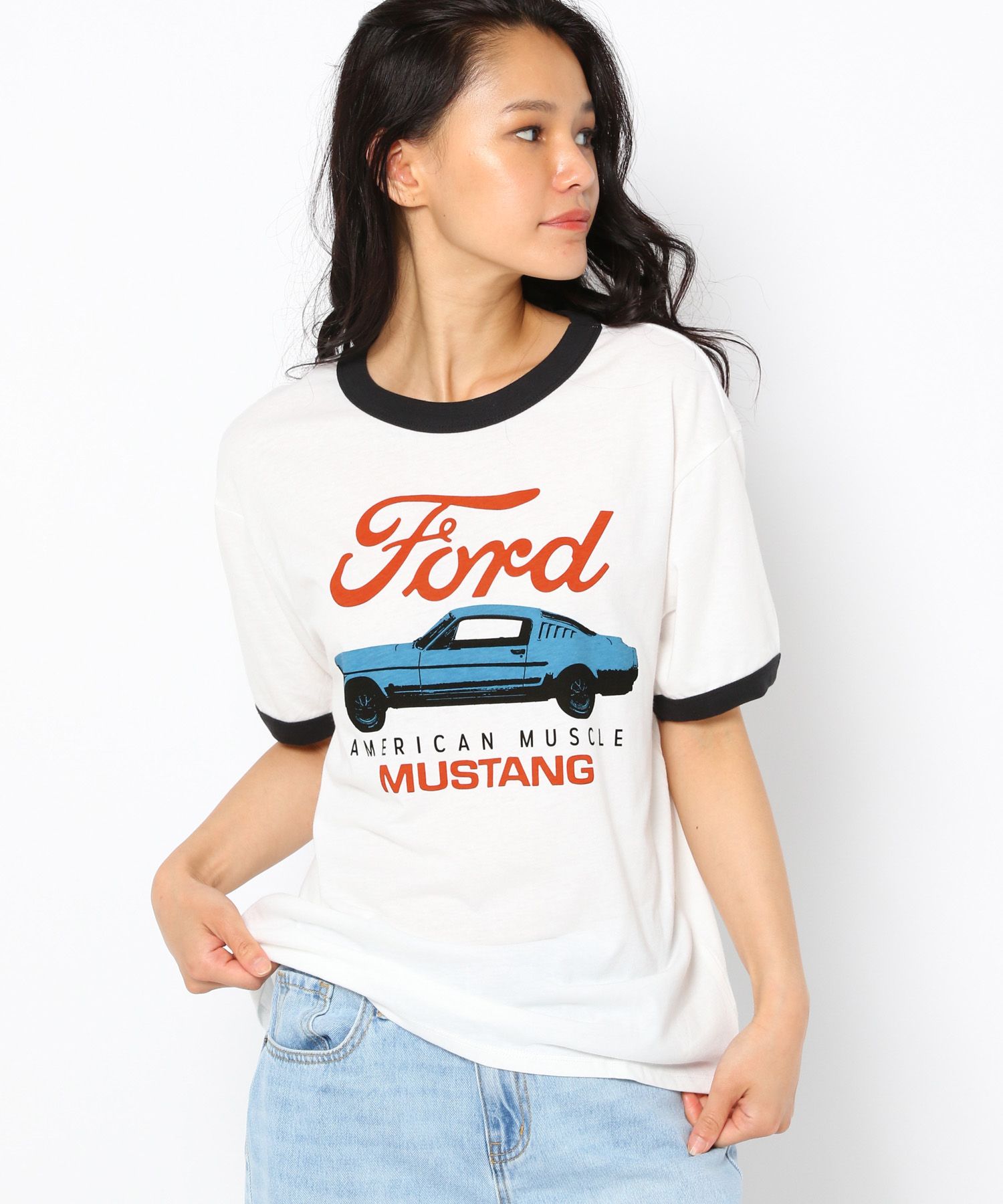 FOREVER21 リンガーTシャツ - トップス