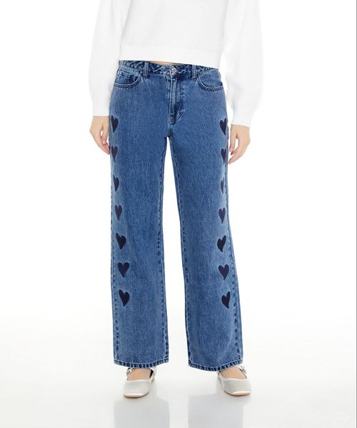 FOREVER 21 ハートデニムパンツ ネイビー ウィメンズボトムス_IMP フォーエバー21 234776 and ST アンドエスティ(旧ドットエスティ) FOREVER 21 ハートデニムパンツ ネイビー ウィメンズボトムス_IMP フォーエバー21 234776 and ST アンドエスティ(旧ドットエスティ)