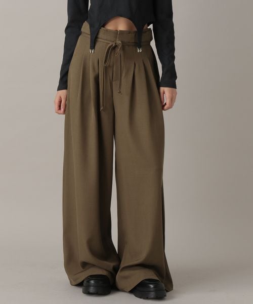 FOREVER 21 タックワイドパンツ ブラウン M ウィメンズボトムス フォーエバー21 250628 and ST アンドエスティ(旧ドットエスティ) FOREVER 21 タックワイドパンツ ブラウン M ウィメンズボトムス フォーエバー21 250628 and ST アンドエスティ(旧ドットエスティ)