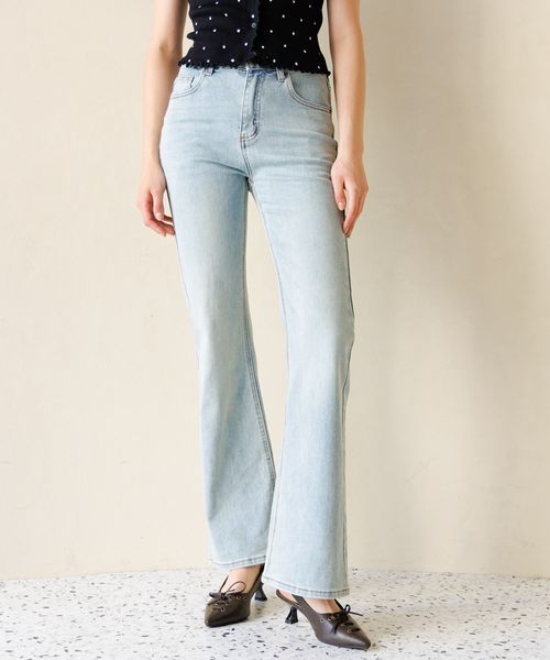 FOREVER 21 【新色追加】オーバーダイフレアデニム ライトブルー M ウィメンズボトムス フォーエバー21 253340 and ST アンドエスティ(旧ドットエスティ) FOREVER 21 【新色追加】オーバーダイフレアデニム ライトブルー M ウィメンズボトムス フォーエバー21 253340 and ST アンドエスティ(旧ドットエスティ)