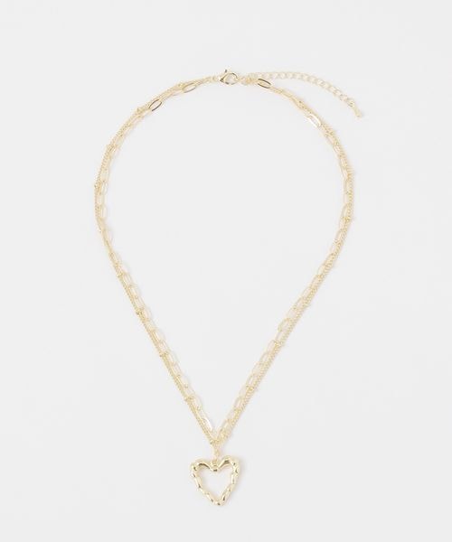 FOREVER 21 ハート2連デザインネックレス イエロー FREE ウィメンズグッズ フォーエバー21 293944 and ST アンドエスティ(旧ドットエスティ) FOREVER 21 ハート2連デザインネックレス イエロー FREE ウィメンズグッズ フォーエバー21 293944 and ST アンドエスティ(旧ドットエスティ)