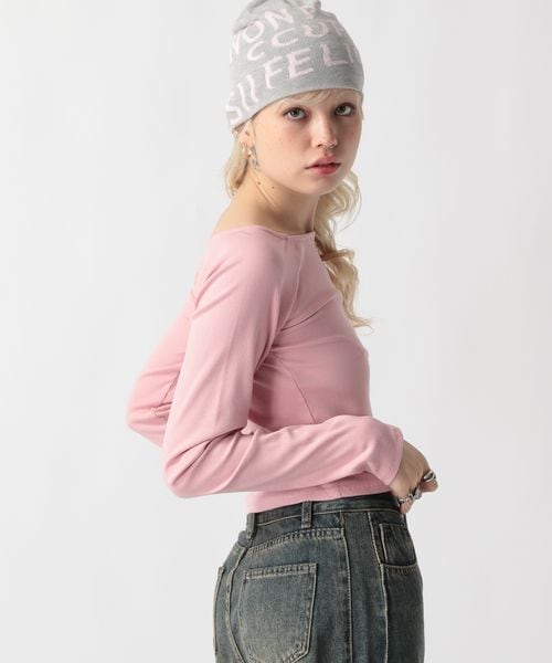 FOREVER 21 ボートネックロングTシャツ ピンク M ウィメンズインナー フォーエバー21 320111 and ST アンドエスティ(旧ドットエスティ) FOREVER 21 ボートネックロングTシャツ ピンク M ウィメンズインナー フォーエバー21 320111 and ST アンドエスティ(旧ドットエスティ)