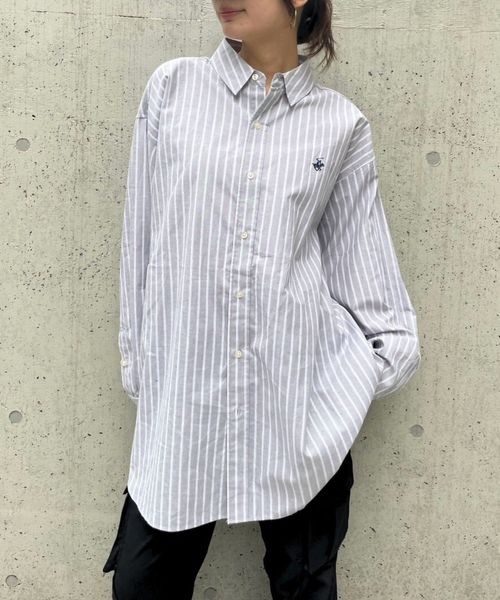 FOREVER 21 【Beverly Hills Polo Club】ビッグシャツ ライトグレー FREE ウィメンズインナー フォーエバー21 321319 and ST アンドエスティ(旧ドットエスティ) FOREVER 21 【Beverly Hills Polo Club】ビッグシャツ ライトグレー FREE ウィメンズインナー フォーエバー21 321319 and ST アンドエスティ(旧ドットエスティ)