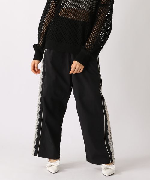 FOREVER 21 レースラインナイロンパンツ ブラック M ウィメンズボトムス フォーエバー21 321785 and ST アンドエスティ(旧ドットエスティ) FOREVER 21 レースラインナイロンパンツ ブラック M ウィメンズボトムス フォーエバー21 321785 and ST アンドエスティ(旧ドットエスティ)
