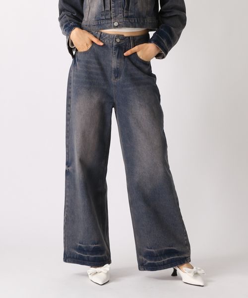 FOREVER 21 オーバーダイルーズデニム ネイビー S ウィメンズボトムス フォーエバー21 321990 and ST アンドエスティ(旧ドットエスティ) FOREVER 21 オーバーダイルーズデニム ネイビー S ウィメンズボトムス フォーエバー21 321990 and ST アンドエスティ(旧ドットエスティ)