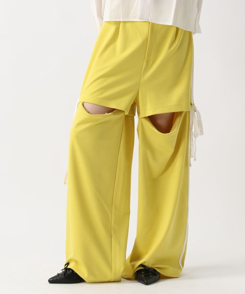 FOREVER 21 2WAYラインジャージパンツ イエロー S ウィメンズボトムス フォーエバー21 324899 and ST アンドエスティ(旧ドットエスティ) FOREVER 21 2WAYラインジャージパンツ イエロー S ウィメンズボトムス フォーエバー21 324899 and ST アンドエスティ(旧ドットエスティ)