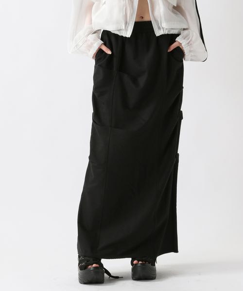 FOREVER 21 裏毛デザインタックロングスカート ブラック M ウィメンズボトムス フォーエバー21 324913 and ST アンドエスティ(旧ドットエスティ) FOREVER 21 裏毛デザインタックロングスカート ブラック M ウィメンズボトムス フォーエバー21 324913 and ST アンドエスティ(旧ドットエスティ)