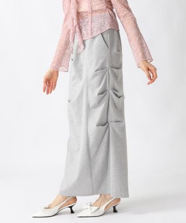 think pattern デザインタックロングスカートキットL〜LL傷あり 楽天市場】タックデザインスカート スカート レディース