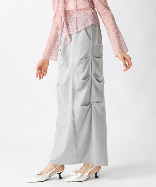 FOREVER 21 裏毛デザインタックロングスカート ライトグレー M ウィメンズボトムス フォーエバー21 324913 and ST アンドエスティ(旧ドットエスティ) FOREVER 21 裏毛デザインタックロングスカート ライトグレー M ウィメンズボトムス フォーエバー21 324913 and ST アンドエスティ(旧ドットエスティ)