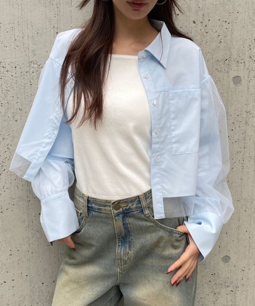 FOREVER 21 レースドッキングシャツ ライトブルー FREE ウィメンズインナー フォーエバー21 324922 and ST アンドエスティ(旧ドットエスティ) FOREVER 21 レースドッキングシャツ ライトブルー FREE ウィメンズインナー フォーエバー21 324922 and ST アンドエスティ(旧ドットエスティ)