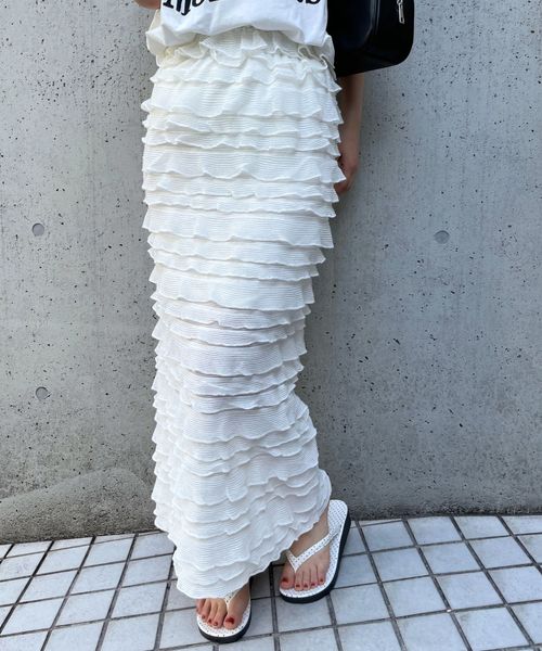FOREVER 21 フリルIラインスカート ナチュラル FREE ウィメンズボトムス フォーエバー21 327510 and ST アンドエスティ(旧ドットエスティ) FOREVER 21 フリルIラインスカート ナチュラル FREE ウィメンズボトムス フォーエバー21 327510 and ST アンドエスティ(旧ドットエスティ)