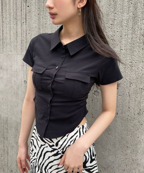 FOREVER 21 【再入荷】コンパクトスリムシャツ ブラック FREE ウィメンズインナー フォーエバー21 328230 and ST アンドエスティ(旧ドットエスティ) FOREVER 21 【再入荷】コンパクトスリムシャツ ブラック FREE ウィメンズインナー フォーエバー21 328230 and ST アンドエスティ(旧ドットエスティ)