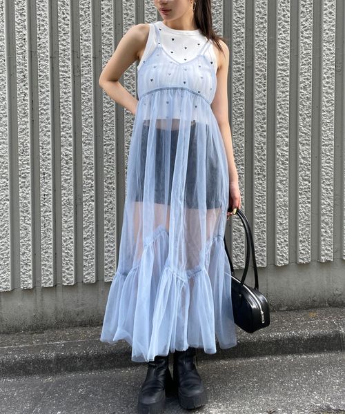 FOREVER 21 チュールキャミワンピース ライトグレー FREE ウィメンズワンピース フォーエバー21 328243 and ST アンドエスティ(旧ドットエスティ) FOREVER 21 チュールキャミワンピース ライトグレー FREE ウィメンズワンピース フォーエバー21 328243 and ST アンドエスティ(旧ドットエスティ)