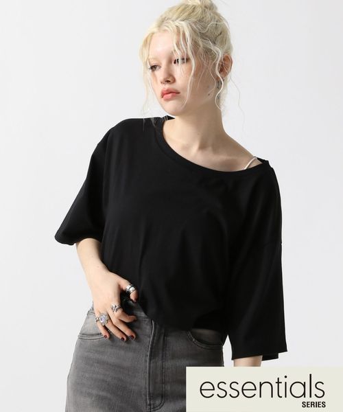 FOREVER 21 ショートワイドTシャツ ブラック M ウィメンズインナー フォーエバー21 329549 and ST アンドエスティ(旧ドットエスティ) FOREVER 21 ショートワイドTシャツ ブラック M ウィメンズインナー フォーエバー21 329549 and ST アンドエスティ(旧ドットエスティ)