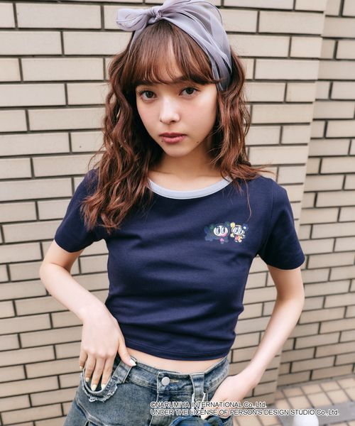 FOREVER 21 【ANGEL BLUE】リンガーTシャツ ネイビー FREE ウィメンズインナー フォーエバー21 420193 and ST アンドエスティ(旧ドットエスティ) FOREVER 21 【ANGEL BLUE】リンガーTシャツ ネイビー FREE ウィメンズインナー フォーエバー21 420193 and ST アンドエスティ(旧ドットエスティ)