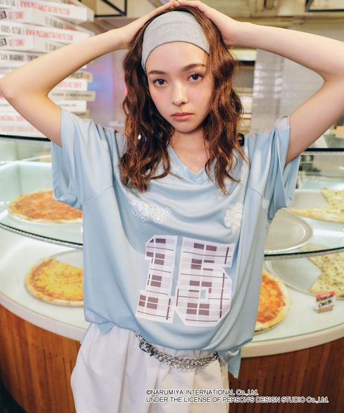 FOREVER 21 【ANGEL BLUE】ゲームシャツ ライトブルー FREE ウィメンズインナー フォーエバー21 420214 and ST アンドエスティ(旧ドットエスティ) FOREVER 21 【ANGEL BLUE】ゲームシャツ ライトブルー FREE ウィメンズインナー フォーエバー21 420214 and ST アンドエスティ(旧ドットエスティ)