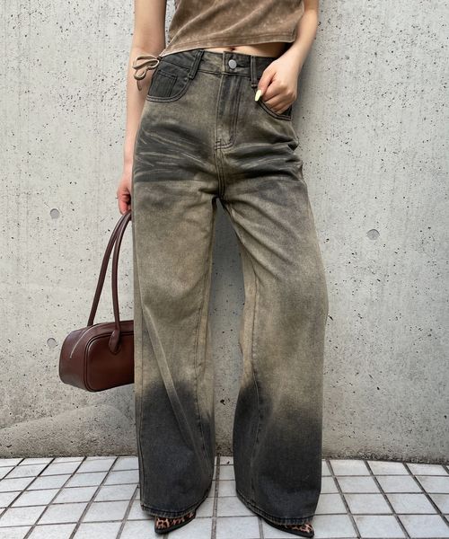 FOREVER 21 グラデーション加工ワイドデニム ブラック S ウィメンズボトムス フォーエバー21 451648 and ST アンドエスティ(旧ドットエスティ) FOREVER 21 グラデーション加工ワイドデニム ブラック S ウィメンズボトムス フォーエバー21 451648 and ST アンドエスティ(旧ドットエスティ)