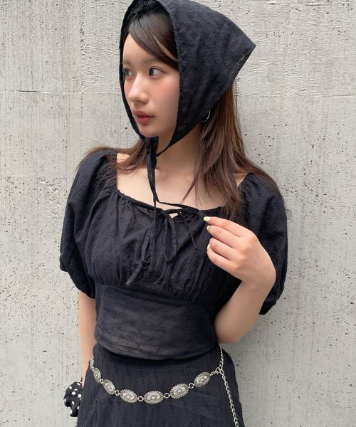 FOREVER 21 バブーシュカ付きオフショルブラウス ブラック FREE ウィメンズインナー フォーエバー21 451657 and ST アンドエスティ(旧ドットエスティ) FOREVER 21 バブーシュカ付きオフショルブラウス ブラック FREE ウィメンズインナー フォーエバー21 451657 and ST アンドエスティ(旧ドットエスティ)