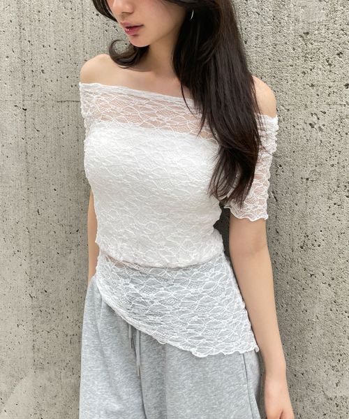 FOREVER 21 【一部カラー追加予約】レース2WAYTシャツ オフホワイト S ウィメンズインナー フォーエバー21 459833 and ST アンドエスティ(旧ドットエスティ) FOREVER 21 【一部カラー追加予約】レース2WAYTシャツ オフホワイト S ウィメンズインナー フォーエバー21 459833 and ST アンドエスティ(旧ドットエスティ)