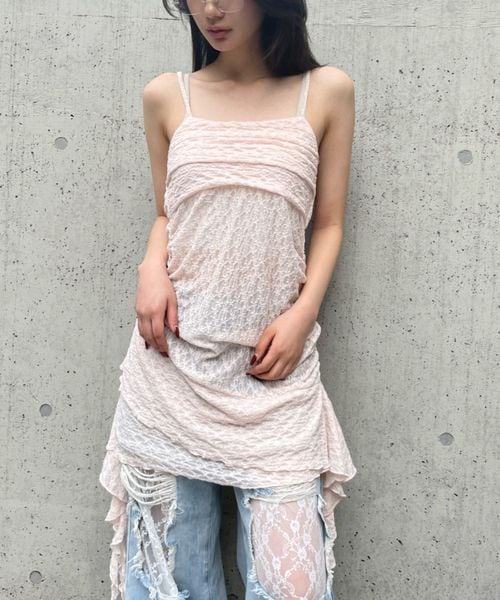 FOREVER 21 レースイレヘムキャミワンピース ピンク FREE ウィメンズワンピース フォーエバー21 459889 and ST アンドエスティ(旧ドットエスティ) FOREVER 21 レースイレヘムキャミワンピース ピンク FREE ウィメンズワンピース フォーエバー21 459889 and ST アンドエスティ(旧ドットエスティ)