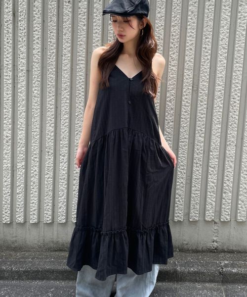 FOREVER 21 コットンロングキャミワンピース ブラック FREE ウィメンズワンピース フォーエバー21 490014 and ST アンドエスティ(旧ドットエスティ) FOREVER 21 コットンロングキャミワンピース ブラック FREE ウィメンズワンピース フォーエバー21 490014 and ST アンドエスティ(旧ドットエスティ)