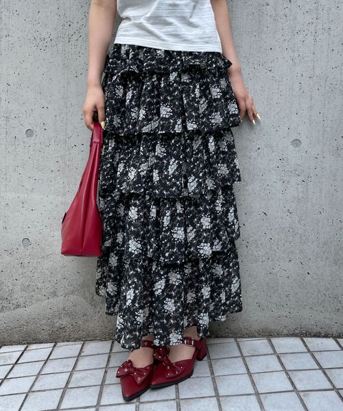 FOREVER 21 シアーティアードロングスカート ブラック FREE ウィメンズボトムス フォーエバー21 490040 and ST アンドエスティ(旧ドットエスティ) FOREVER 21 シアーティアードロングスカート ブラック FREE ウィメンズボトムス フォーエバー21 490040 and ST アンドエスティ(旧ドットエスティ)