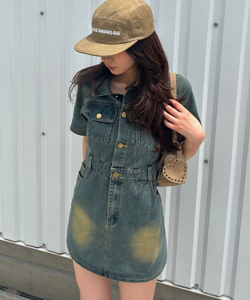 FOREVER 21 【一部カラー再入荷】半袖ヴィンテージライクデニムワンピース ライトブルー S ウィメンズワンピース フォーエバー21 490257 and ST アンドエスティ(旧ドットエスティ) FOREVER 21 【一部カラー再入荷】半袖ヴィンテージライクデニムワンピース ライトブルー S ウィメンズワンピース フォーエバー21 490257 and ST アンドエスティ(旧ドットエスティ)