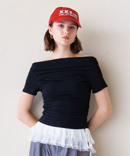 FOREVER 21 華奢見えオフショルTシャツ ブラック FREE ウィメンズインナー フォーエバー21 492545 and ST アンドエスティ(旧ドットエスティ) FOREVER 21 華奢見えオフショルTシャツ ブラック FREE ウィメンズインナー フォーエバー21 492545 and ST アンドエスティ(旧ドットエスティ)