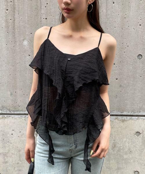 FOREVER 21 フリルイレヘムチュニック ブラック FREE ウィメンズインナー フォーエバー21 492665 and ST アンドエスティ(旧ドットエスティ) FOREVER 21 フリルイレヘムチュニック ブラック FREE ウィメンズインナー フォーエバー21 492665 and ST アンドエスティ(旧ドットエスティ)