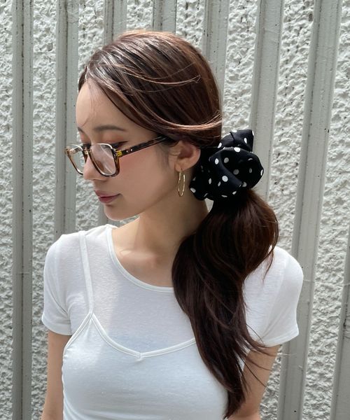 FOREVER 21 ドット柄シュシュ ブラック FREE ウィメンズグッズ フォーエバー21 495675 and ST アンドエスティ(旧ドットエスティ) FOREVER 21 ドット柄シュシュ ブラック FREE ウィメンズグッズ フォーエバー21 495675 and ST アンドエスティ(旧ドットエスティ)