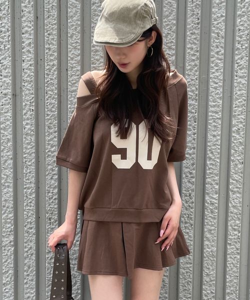 FOREVER 21 オフショルミニスカートセットアップ ブラウン FREE ウィメンズワンピース フォーエバー21 498575 and ST アンドエスティ(旧ドットエスティ) FOREVER 21 オフショルミニスカートセットアップ ブラウン FREE ウィメンズワンピース フォーエバー21 498575 and ST アンドエスティ(旧ドットエスティ)