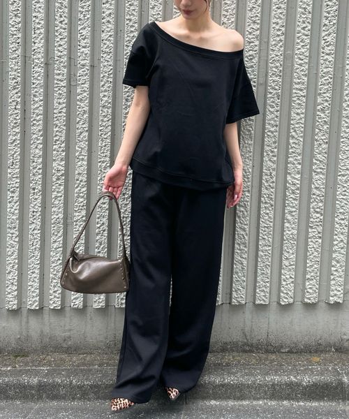 FOREVER 21 オフショルトップス&パンツセットアップ ブラック FREE ウィメンズワンピース フォーエバー21 498578 and ST アンドエスティ(旧ドットエスティ) FOREVER 21 オフショルトップス&パンツセットアップ ブラック FREE ウィメンズワンピース フォーエバー21 498578 and ST アンドエスティ(旧ドットエスティ)