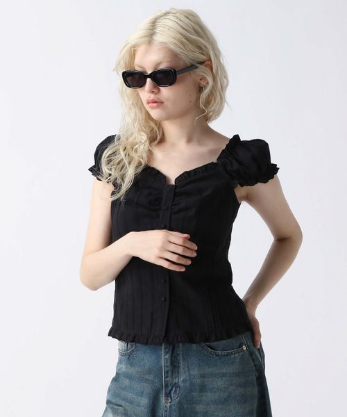 FOREVER 21 コットンオフショルブラウス ブラック FREE ウィメンズインナー フォーエバー21 498750 and ST アンドエスティ(旧ドットエスティ) FOREVER 21 コットンオフショルブラウス ブラック FREE ウィメンズインナー フォーエバー21 498750 and ST アンドエスティ(旧ドットエスティ)