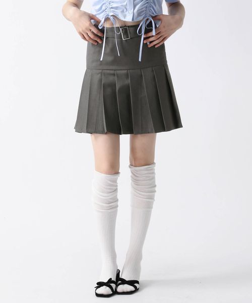 FOREVER 21 ベルト付きプリーツスカート チャコールグレー S ウィメンズボトムス フォーエバー21 498833 and ST アンドエスティ(旧ドットエスティ) FOREVER 21 ベルト付きプリーツスカート チャコールグレー S ウィメンズボトムス フォーエバー21 498833 and ST アンドエスティ(旧ドットエスティ)