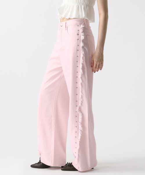 FOREVER 21 フリンジスタッズデニムパンツ ピンク M ウィメンズボトムス フォーエバー21 498970 and ST アンドエスティ(旧ドットエスティ) FOREVER 21 フリンジスタッズデニムパンツ ピンク M ウィメンズボトムス フォーエバー21 498970 and ST アンドエスティ(旧ドットエスティ)