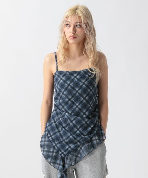 FOREVER 21 カスケードチェックキャミチュニック ネイビー FREE ウィメンズインナー フォーエバー21 579039 and ST アンドエスティ(旧ドットエスティ) FOREVER 21 カスケードチェックキャミチュニック ネイビー FREE ウィメンズインナー フォーエバー21 579039 and ST アンドエスティ(旧ドットエスティ)