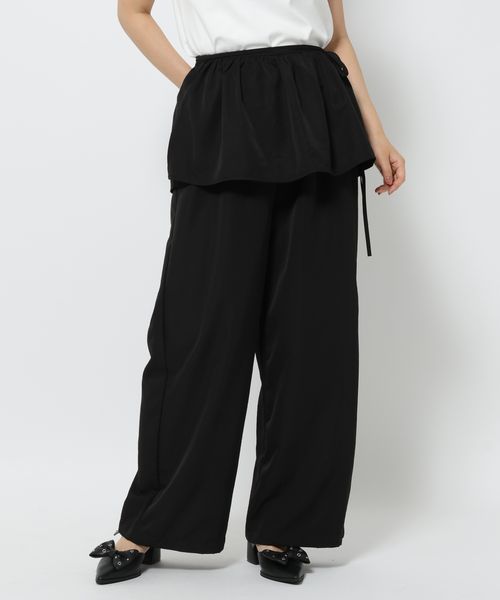 FOREVER 21 フリルベルト付きリラックスパンツ ブラック FREE ウィメンズボトムス フォーエバー21 590566 and ST アンドエスティ(旧ドットエスティ) FOREVER 21 フリルベルト付きリラックスパンツ ブラック FREE ウィメンズボトムス フォーエバー21 590566 and ST アンドエスティ(旧ドットエスティ)