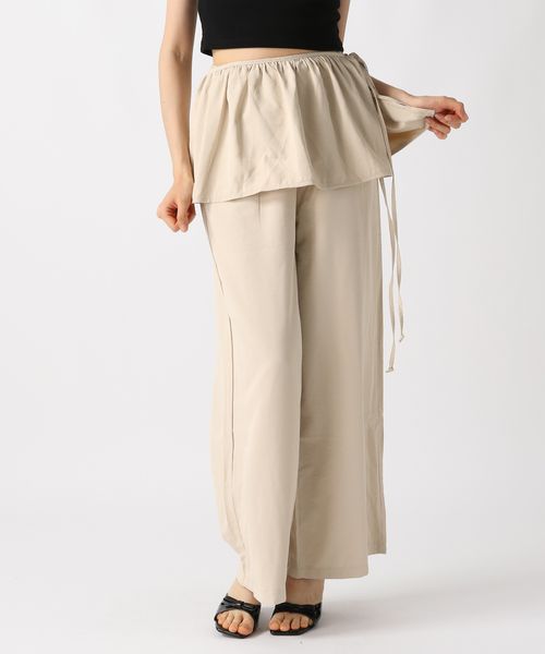 FOREVER 21 フリルベルト付きリラックスパンツ ライトベージュ FREE ウィメンズボトムス フォーエバー21 590566 and ST アンドエスティ(旧ドットエスティ) FOREVER 21 フリルベルト付きリラックスパンツ ライトベージュ FREE ウィメンズボトムス フォーエバー21 590566 and ST アンドエスティ(旧ドットエスティ)