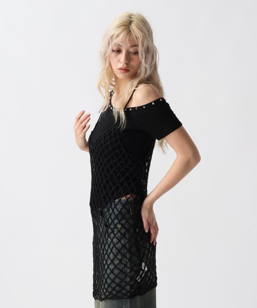 FOREVER 21 メッシュキャミ ブラック S ウィメンズインナー_IMP フォーエバー21 992879 and ST アンドエスティ(旧ドットエスティ) FOREVER 21 メッシュキャミ ブラック S ウィメンズインナー_IMP フォーエバー21 992879 and ST アンドエスティ(旧ドットエスティ)