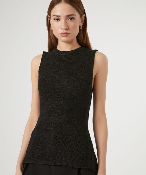 FOREVER 21 メッシュニットノースリーブ ブラック M ウィメンズインナー_IMP フォーエバー21 992969 and ST アンドエスティ(旧ドットエスティ) FOREVER 21 メッシュニットノースリーブ ブラック M ウィメンズインナー_IMP フォーエバー21 992969 and ST アンドエスティ(旧ドットエスティ)