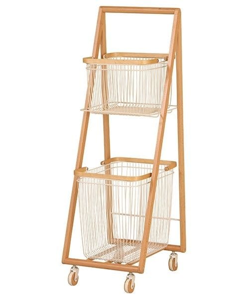 GEORGE'S LIV キャリーバスケットワゴン L【大型家具】 ホワイト 家具・インテリア ジョージズ 363608 and ST アンドエスティ（旧ドットエスティ）